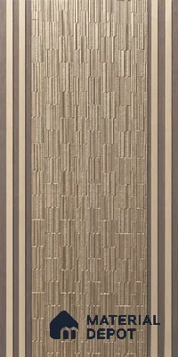Brown Patterned Louver PN 01653 8 ft x 12 inch Charcoal Panel - 6 mm | Suitable for Feature Wall, TV Unit & Living Room | Width is Subjected to 5% Variation