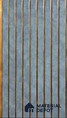 Grey Marble Louver PN 01657 8 ft x 12 inch Charcoal Panel - 6 mm | Suitable for Feature Wall, TV Unit & Living Room | Width is Subjected to 5% Variation