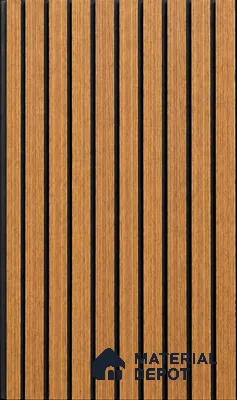 Brown Wooden Louver PN 01659 8 ft x 12 inch Charcoal Panel - 6 mm | Suitable for Feature Wall, TV Unit & Living Room | Width is Subjected to 5% Variation