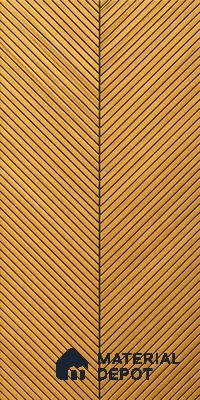 Brown Patterned Louver PN 02874 8 ft x 12 inch Charcoal Panel - 4 mm | Suitable for Feature Wall, TV Unit & Living Room | Width is Subjected to 5% Variation