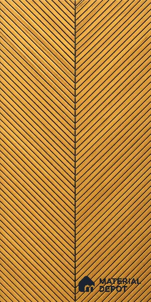 Brown Patterned Louver PN 02874 8 ft x 12 inch Charcoal Panel - 4 mm | Suitable for Feature Wall, TV Unit & Living Room | Width is Subjected to 5% Variation