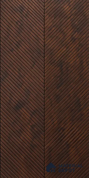 Brown Patterned Louver PN 02875 8 ft x 12 inch Charcoal Panel - 4 mm | Suitable for Feature Wall, TV Unit & Living Room | Width is Subjected to 5% Variation