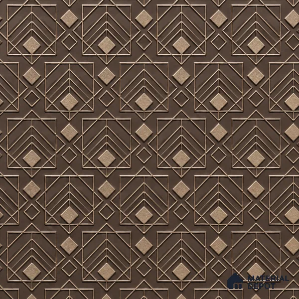 Brown Patterned Look Charcoal Decorative Wall Panel PN 03824 8 ft x 2 ft - 4 mm | Suitable for Feature Wall, TV Unit & Living Room | Width is Subjected to 5% Variation