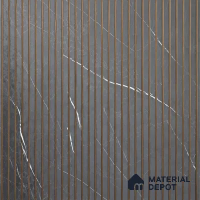Black Marble Look Charcoal Decorative Wall Panel 8 ft x 2 ft 4 mm | Ideal For Feature Wall, Living Room, Bedroom, Home, Office | PN 03832 | Width is Subjected to 5% Variation