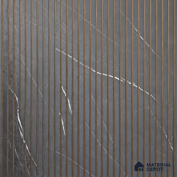 Black Marble Look Charcoal Decorative Wall Panel 8 ft x 2 ft 4 mm | Ideal For Feature Wall, Living Room, Bedroom, Home, Office | PN 03832 | Width is Subjected to 5% Variation