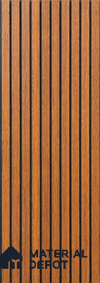 Brown Wooden Louver PN 05560 9.5 ft x 12 inch Charcoal Panel - 6 mm | Suitable for Feature Wall, TV Unit & Living Room | Width is Subjected to 5% Variation