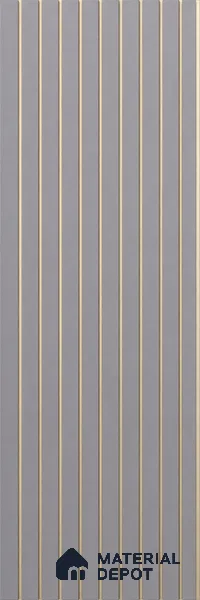 Grey Plain Colour Look Charcoal Decorative Wall Panel PN 05640 8 ft x 1 ft - 7 mm | Suitable for Feature Wall, TV Unit & Living Room | Width is Subjected to 5% Variation