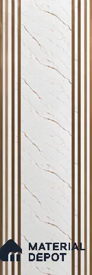 White Marble Look Charcoal Decorative Wall Panel PN 05645 8 ft x 1 ft - 7 mm | Suitable for Feature Wall, TV Unit & Living Room | Width is Subjected to 5% Variation