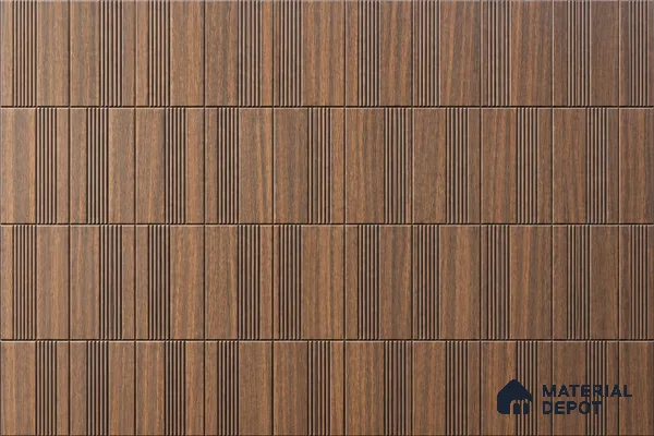 Brown Geometric Look Charcoal Decorative Wall Panel PN 05652 8 ft x 2 ft - 4 mm | Suitable for Feature Wall, TV Unit & Living Room | Width is Subjected to 5% Variation