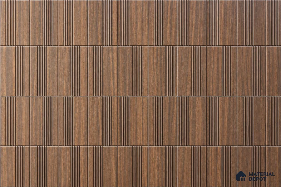 Brown Geometric Look Charcoal Decorative Wall Panel PN 05652 8 ft x 2 ft - 4 mm | Suitable for Feature Wall, TV Unit & Living Room | Width is Subjected to 5% Variation