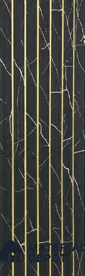 Black Marble Look PN 05788 9.5 ft x 7.8 inch Charcoal Panel - 12 mm | Suitable for Feature Wall, TV Unit & Living Room | Width is Subjected to 5% Variation