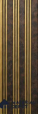 Brown Patterned Louver PN 05994 8 ft x 12 inch Charcoal Panel - 7 mm | Suitable for Feature Wall, TV Unit & Living Room | Width is Subjected to 5% Variation