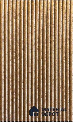 Gold Stone Louver PN 05999 8 ft x 12 inch Charcoal Panel - 7 mm | Suitable for Feature Wall, TV Unit & Living Room | Width is Subjected to 5% Variation