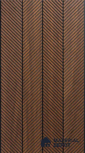 Brown Wooden Louver PN 06018 8 ft x 12 inch Charcoal Panel - 7 mm | Suitable for Feature Wall, TV Unit & Living Room | Width is Subjected to 5% Variation