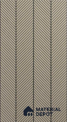Brown Plain Colour Louver PN 06019 8 ft x 12 inch Charcoal Panel - 7 mm | Suitable for Feature Wall, TV Unit & Living Room | Width is Subjected to 5% Variation