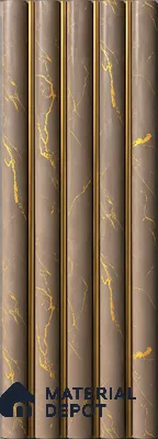 Purple Marble Louver PN 06166 9.5 ft x 7.8 inch Charcoal Panel - 12 mm | Suitable for Feature Wall, TV Unit & Living Room | Width is Subjected to 5% Variation