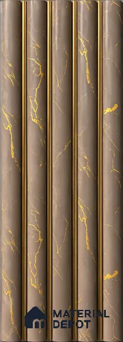 Purple Marble Louver PN 06166 9.5 ft x 7.8 inch Charcoal Panel - 12 mm | Suitable for Feature Wall, TV Unit & Living Room | Width is Subjected to 5% Variation