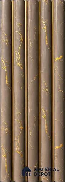 Purple Marble Louver PN 06166 9.5 ft x 7.8 inch Charcoal Panel - 12 mm | Suitable for Feature Wall, TV Unit & Living Room | Width is Subjected to 5% Variation