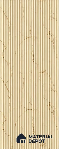 Beige Marble Louver PN 06168 9.5 ft x 7.8 inch Charcoal Panel - 12 mm | Suitable for Feature Wall, TV Unit & Living Room | Width is Subjected to 5% Variation