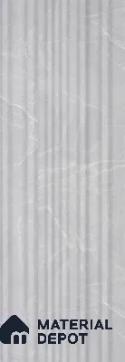 Light Grey Marble Look PN 00522 9.5 ft x 4.8 inch Charcoal Panel - 12 mm | Suitable for Feature Wall, TV Unit & Living Room | Width is Subjected to 5% Variation