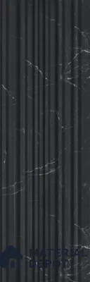Black Marble Louver PN 00525 9.5 ft x 4.8 inch Charcoal Panel - 12 mm | Suitable for Feature Wall, TV Unit & Living Room | Width is Subjected to 5% Variation