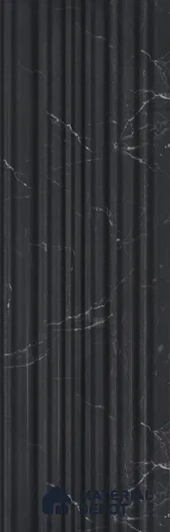 Black Marble Louver PN 00525 9.5 ft x 4.8 inch Charcoal Panel - 12 mm | Suitable for Feature Wall, TV Unit & Living Room | Width is Subjected to 5% Variation