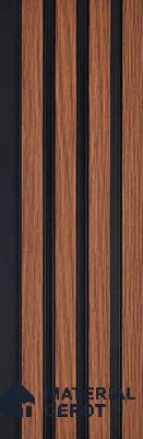 Wooden Look PN 00645 8 ft x 4.8 inch Charcoal Panel - 11 mm | Suitable for Feature Wall, TV Unit & Living Room | Width is Subjected to 5% Variation