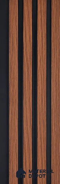Wooden Look PN 00645 8 ft x 4.8 inch Charcoal Panel - 11 mm | Suitable for Feature Wall, TV Unit & Living Room | Width is Subjected to 5% Variation