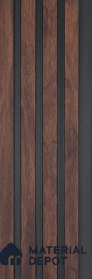 Wooden Look PN 00646 8 ft x 4.8 inch Charcoal Panel - 11 mm | Suitable for Feature Wall, TV Unit & Living Room | Width is Subjected to 5% Variation