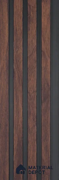 Wooden Look PN 00646 8 ft x 4.8 inch Charcoal Panel - 11 mm | Suitable for Feature Wall, TV Unit & Living Room | Width is Subjected to 5% Variation
