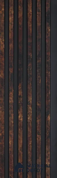 Wooden Look PN 00649 8 ft x 4.8 inch Charcoal Panel - 11 mm | Suitable for Feature Wall, TV Unit & Living Room | Width is Subjected to 5% Variation