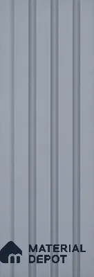Grey Plain Colour Louver PN 00691 9.5 ft x 4.8 inch Charcoal Panel - 11 mm | Suitable for Feature Wall, TV Unit & Living Room | Width is Subjected to 5% Variation