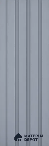 Grey Plain Colour Louver PN 00691 9.5 ft x 4.8 inch Charcoal Panel - 11 mm | Suitable for Feature Wall, TV Unit & Living Room | Width is Subjected to 5% Variation