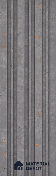 Silver Grey Cement Look PN 03366 8 ft x 4.8 inch Charcoal Panel - 11 mm | Suitable for Feature Wall, TV Unit & Living Room | Width is Subjected to 5% Variation