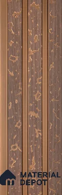 Brown Luxury Louver PN 03560 9.5 ft x 4.8 inch Charcoal Panel - 11 mm | Suitable for Feature Wall, TV Unit & Living Room | Width is Subjected to 5% Variation