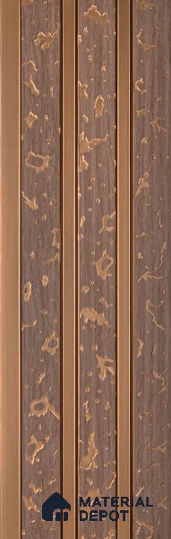 Brown Luxury Louver PN 03560 9.5 ft x 4.8 inch Charcoal Panel - 11 mm | Suitable for Feature Wall, TV Unit & Living Room | Width is Subjected to 5% Variation