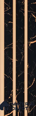 Onyx Black Marble Look PN 05539 9.5 ft x 6 inch Charcoal Panel - 7 mm | Suitable for Feature Wall, TV Unit & Living Room | Width is Subjected to 5% Variation