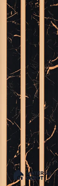 Onyx Black Marble Look PN 05539 9.5 ft x 6 inch Charcoal Panel - 7 mm | Suitable for Feature Wall, TV Unit & Living Room | Width is Subjected to 5% Variation