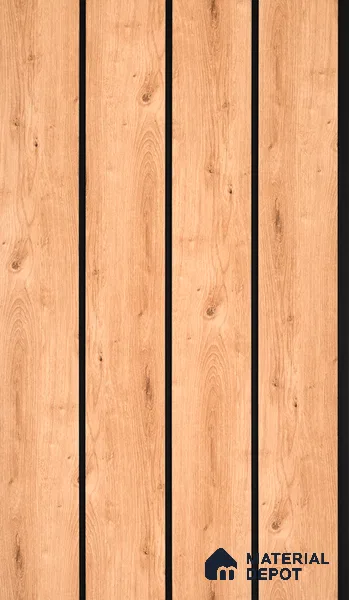 Wooden Look PN 05555 9.5 ft x 12 inch Charcoal Panel - 6 mm | Suitable for Feature Wall, TV Unit & Living Room | Width is Subjected to 5% Variation