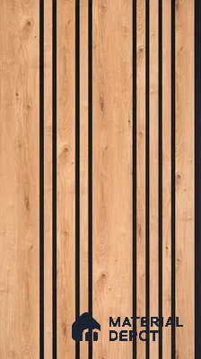 Wooden Look PN 05557 9.5 ft x 12 inch Charcoal Panel - 6 mm | Suitable for Feature Wall, TV Unit & Living Room | Width is Subjected to 5% Variation