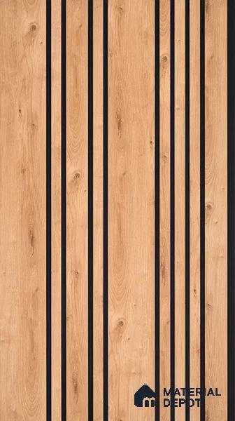 Wooden Look PN 05557 9.5 ft x 12 inch Charcoal Panel - 6 mm | Suitable for Feature Wall, TV Unit & Living Room | Width is Subjected to 5% Variation