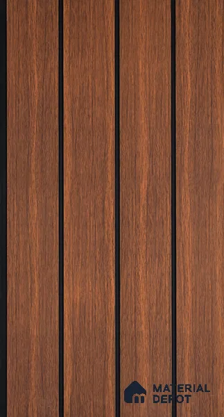 Wooden Look PN 05561 9.5 ft x 12 inch Charcoal Panel - 6 mm | Suitable for Feature Wall, TV Unit & Living Room | Width is Subjected to 5% Variation