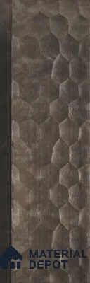 Geometric Louver PN 06074 9.5 ft x 4.7 inch Charcoal Panel - 7 mm | Suitable for Feature Wall, TV Unit & Living Room | Width is Subjected to 5% Variation