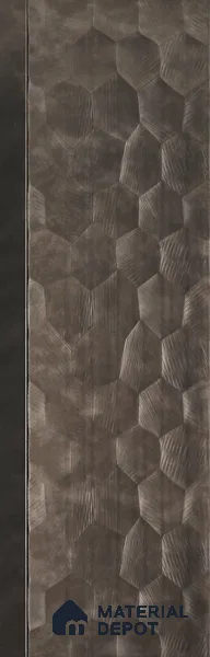 Geometric Louver PN 06074 9.5 ft x 4.7 inch Charcoal Panel - 7 mm | Suitable for Feature Wall, TV Unit & Living Room | Width is Subjected to 5% Variation