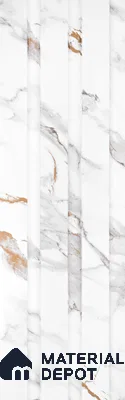 Marble Louver PN 06086 9.5 ft x 4.6 inch Charcoal Panel - 8 mm | Suitable for Feature Wall, TV Unit & Living Room | Width is Subjected to 5% Variation