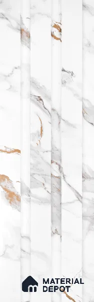 Marble Louver PN 06086 9.5 ft x 4.6 inch Charcoal Panel - 8 mm | Suitable for Feature Wall, TV Unit & Living Room | Width is Subjected to 5% Variation
