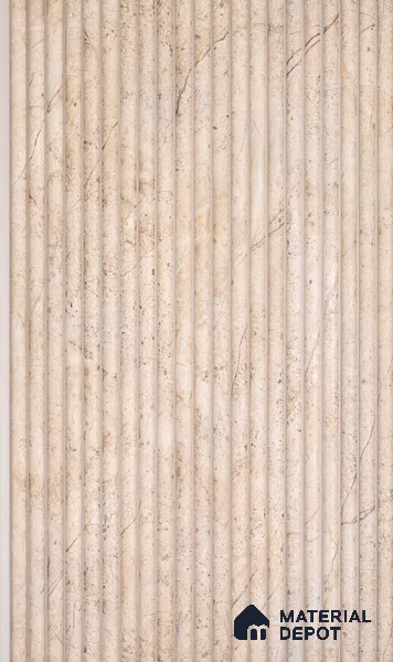 Warm Beige Marble Look PN 06536 8 ft x 3.6 inch Charcoal Panel - 6 mm | Suitable for TV Unit, Living Room & Bedroom | Width is Subjected to 5% Variation