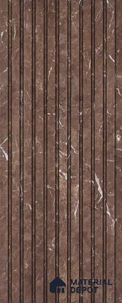 Cappucino Brown Marble Look PN 06897 8 ft x 6 inch Charcoal Panel - 6 mm | Suitable for Living Room, Bedroom & TV Cabinet | Width is Subjected to 5% Variation
