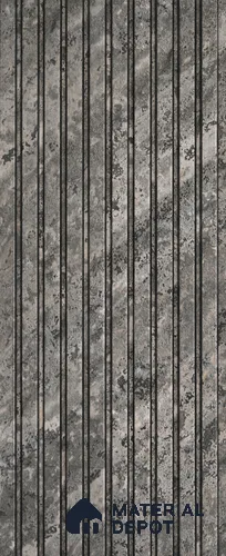 PN 06905 8 ft x 6 inch Charcoal Louvers/Panels - 6 mm