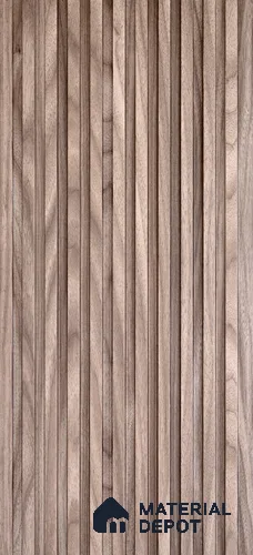 PN 06977 Wood Look Louver1 8 ft x 0.83 ft Texture Finish - 10 mm | Suitable for Feature Wall, TV Unit & Living Room